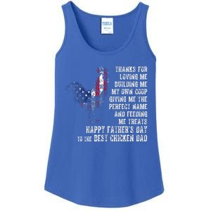 Happy FatherS Day To The Best Chicken Dad Ladies Essential Tank