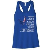 Happy FatherS Day To The Best Chicken Dad Women's Racerback Tank