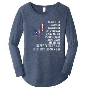 Happy FatherS Day To The Best Chicken Dad Women's Perfect Tri Tunic Long Sleeve Shirt