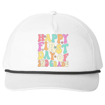 Happy First Day Of 2nd Grade Teachers Back To School Snapback Five-Panel Rope Hat