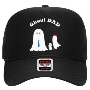 Halloween Father Daddy Ghost Trick or Treating Ghoul Dad High Crown Mesh Back Trucker Hat