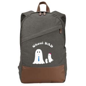 Halloween Father Daddy Ghost Trick or Treating Ghoul Dad Cotton Canvas Backpack