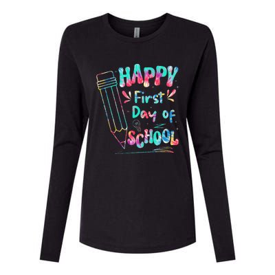 Happy First Day Of School Summers Out For School Womens Cotton Relaxed Long Sleeve T-Shirt