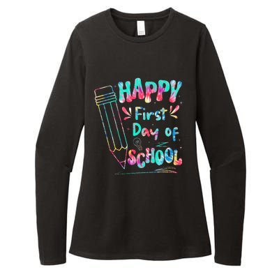 Happy First Day Of School Summers Out For School Womens CVC Long Sleeve Shirt