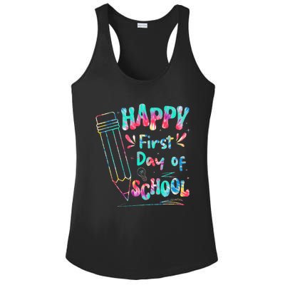 Happy First Day Of School Summers Out For School Ladies PosiCharge Competitor Racerback Tank