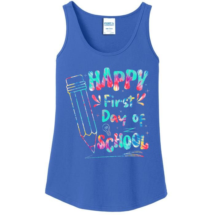 Happy First Day Of School Summers Out For School Ladies Essential Tank