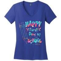 Happy First Day Of School Summers Out For School Women's V-Neck T-Shirt