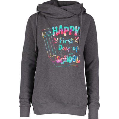 Happy First Day Of School Summers Out For School Womens Funnel Neck Pullover Hood