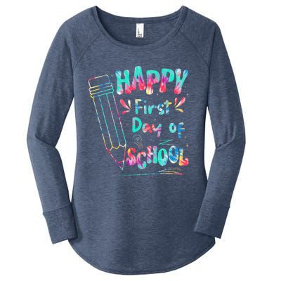 Happy First Day Of School Summers Out For School Women's Perfect Tri Tunic Long Sleeve Shirt