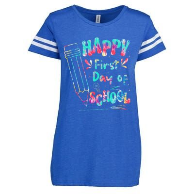 Happy First Day Of School Summers Out For School Enza Ladies Jersey Football T-Shirt