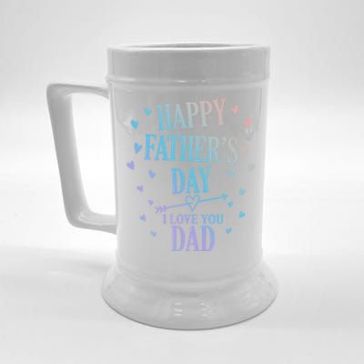 Happy Fathers Day I Love You Dad Papa Gift Beer Stein