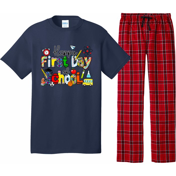 Happy First Day Of School Teachers Students Back To School Pajama Set