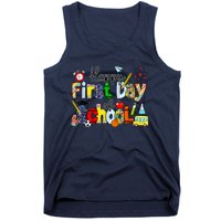 Happy First Day Of School Teachers Students Back To School Tank Top