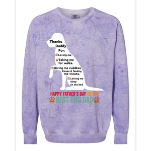 Happy FatherS Day Dog Dad Colorblast Crewneck Sweatshirt