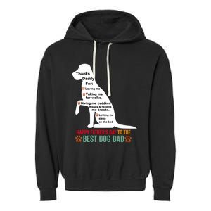 Happy FatherS Day Dog Dad Garment-Dyed Fleece Hoodie