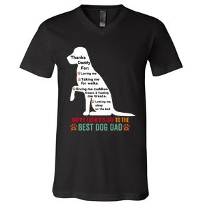 Happy FatherS Day Dog Dad V-Neck T-Shirt