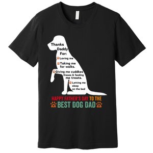 Happy FatherS Day Dog Dad Premium T-Shirt