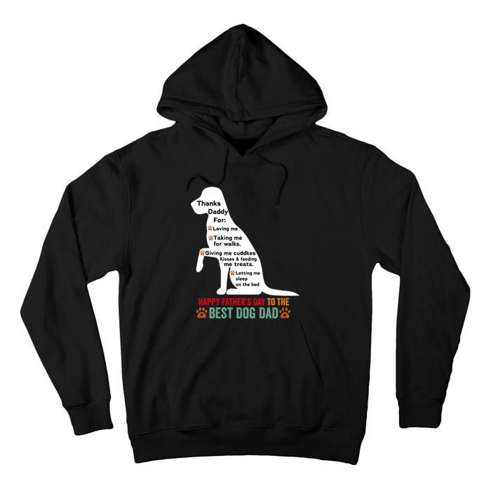 Happy FatherS Day Dog Dad Tall Hoodie