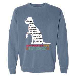 Happy FatherS Day Dog Dad Garment-Dyed Sweatshirt