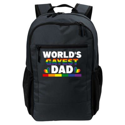 Happy FatherS Day WorldS Gayest Dad Pride Lgbt Cool Gift Daily Commute Backpack