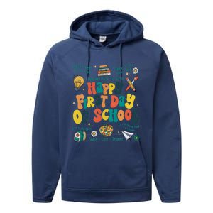 Happy First Day Of School Bruh We Back Performance Fleece Hoodie