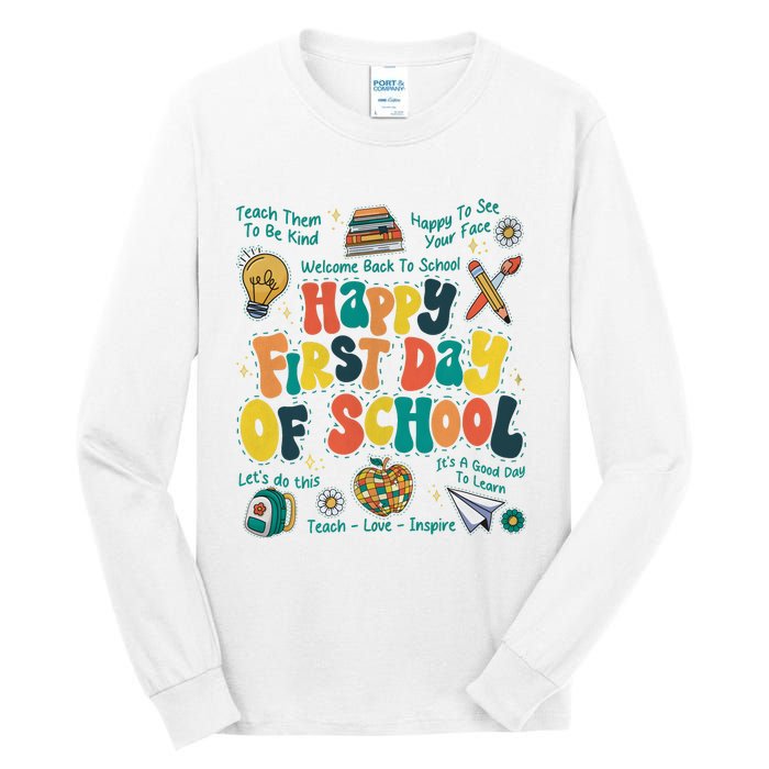 Happy First Day Of School Bruh We Back Tall Long Sleeve T-Shirt