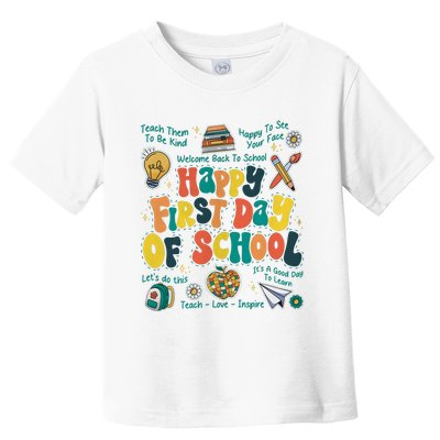 Happy First Day Of School Bruh We Back Toddler T-Shirt