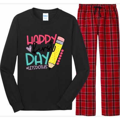 Happy First Day Lets Do This Welcome Back To School Long Sleeve Pajama Set