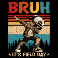Happy Field Day Dabbing Bruh Its Field Day Teacher Gift Stripe Pom Pom Beanie