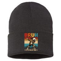 Happy Field Day Dabbing Bruh Its Field Day Teacher Gift Sustainable Knit Beanie