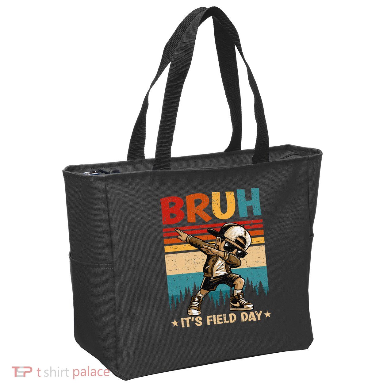 Happy Field Day Dabbing Bruh Its Field Day Teacher Gift Zip Tote Bag