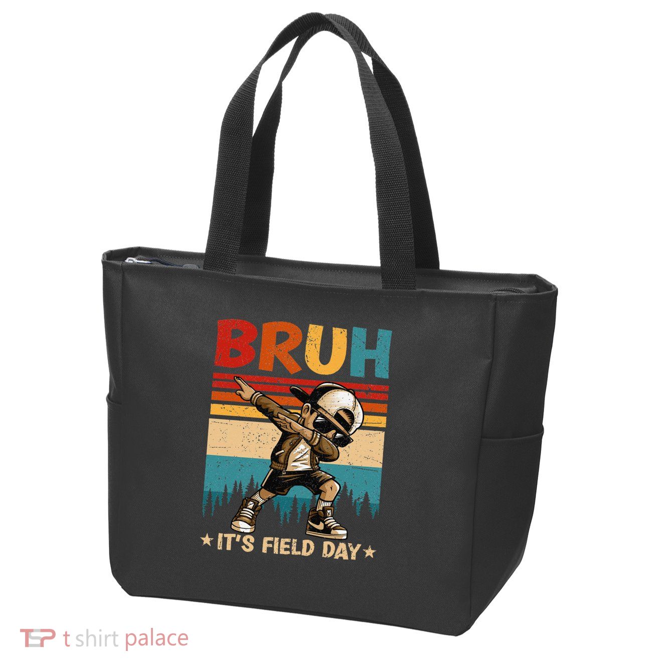 Happy Field Day Dabbing Bruh Its Field Day Teacher Gift Zip Tote Bag
