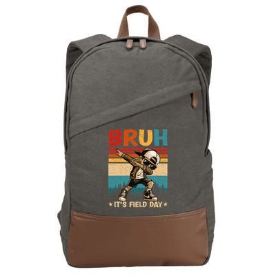 Happy Field Day Dabbing Bruh Its Field Day Teacher Gift Cotton Canvas Backpack