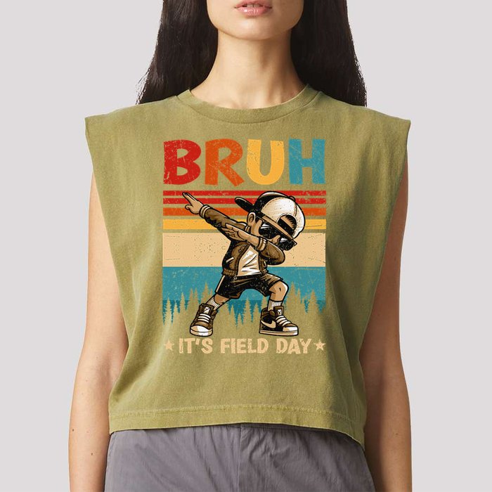 Happy Field Day Dabbing Bruh Its Field Day Teacher Gift Garment-Dyed Women's Muscle Tee