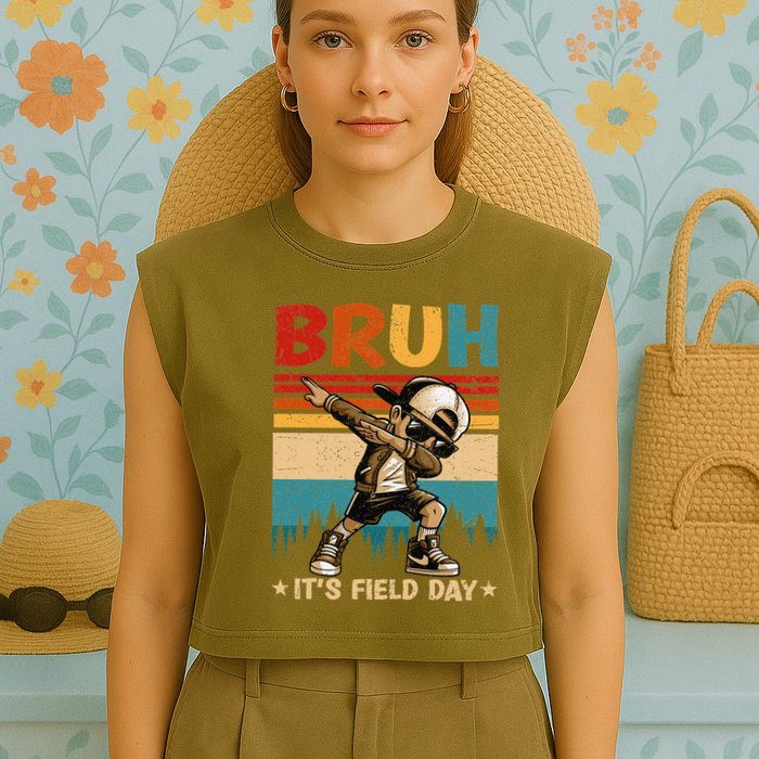 Happy Field Day Dabbing Bruh Its Field Day Teacher Gift Garment-Dyed Women's Muscle Tee