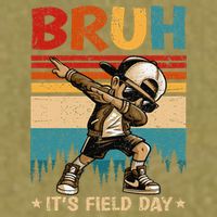 Happy Field Day Dabbing Bruh Its Field Day Teacher Gift Garment-Dyed Women's Muscle Tee