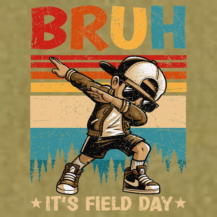 Happy Field Day Dabbing Bruh Its Field Day Teacher Gift Garment-Dyed Women's Muscle Tee