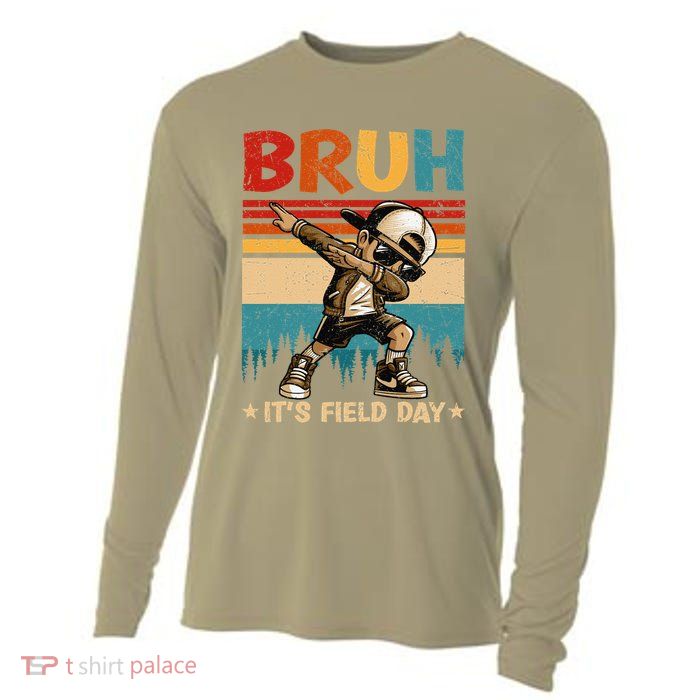 Happy Field Day Dabbing Bruh Its Field Day Teacher Gift Cooling Performance Long Sleeve Crew