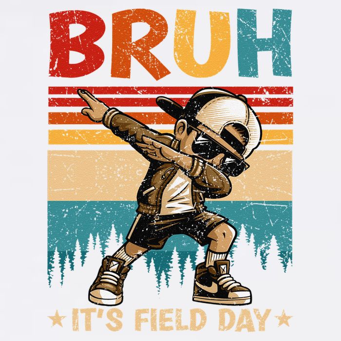 Happy Field Day Dabbing Bruh Its Field Day Teacher Gift Garment-Dyed Sweatshirt
