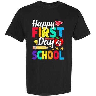 Happy First Day Of School Cute Funny Back To School Garment-Dyed Heavyweight T-Shirt