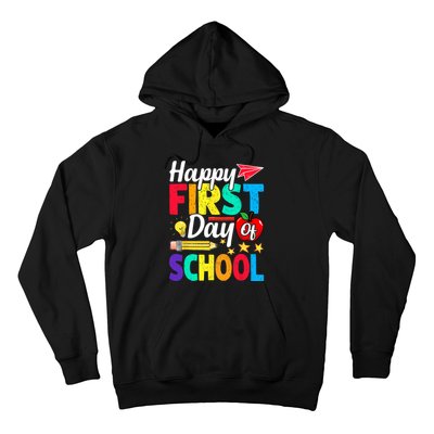 Happy First Day Of School Cute Funny Back To School Hoodie