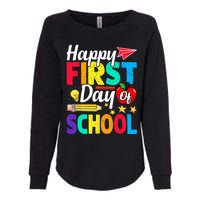 Happy First Day Of School Cute Funny Back To School Womens California Wash Sweatshirt