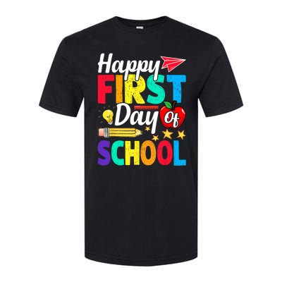 Happy First Day Of School Cute Funny Back To School Softstyle CVC T-Shirt