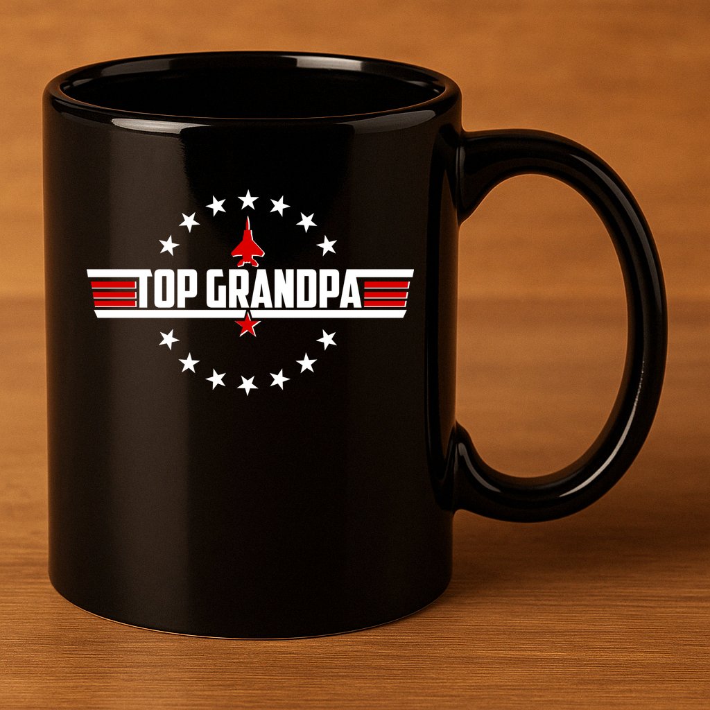 Happy Father's Day Top Grandpa 11oz C Handle Ceramic Mug
