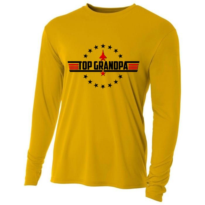 Happy Father's Day Top Grandpa Cooling Performance Long Sleeve Crew