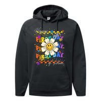 Happy First Day Of School Cute Funny Back To School Performance Fleece Hoodie