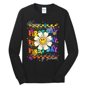 Happy First Day Of School Cute Funny Back To School Tall Long Sleeve T-Shirt