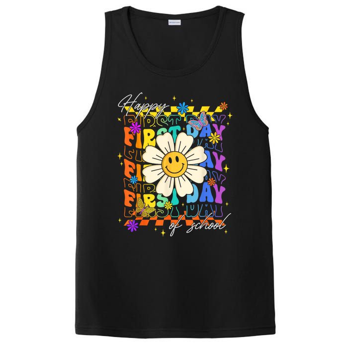 Happy First Day Of School Cute Funny Back To School PosiCharge Competitor Tank