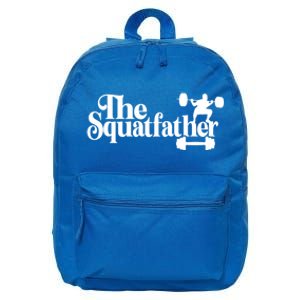 Happy FatherS Day The Squat Father Weightlifting Dad Gift 16 in Basic Backpack