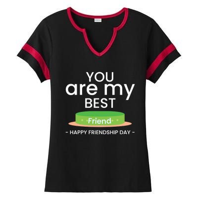 Happy Friendship Day Celebration Ladies Halftime Notch Neck Tee